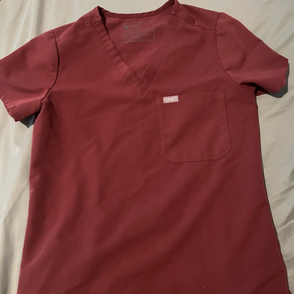 Figs Women’s Scrub Top- Dark Cherry XSm